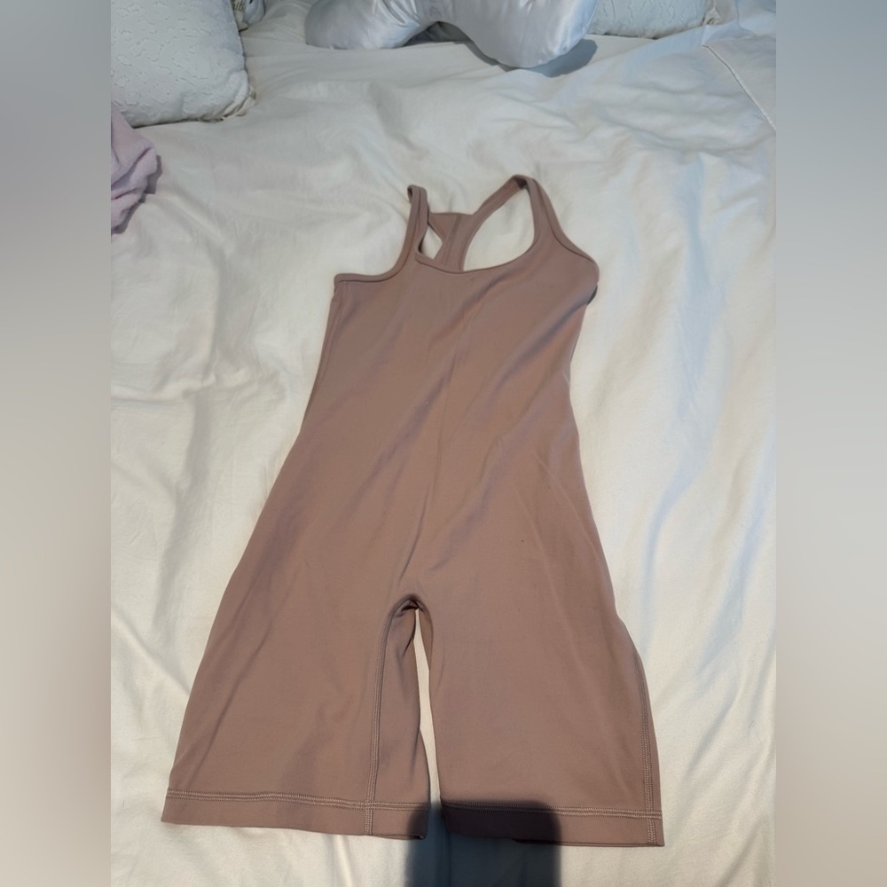 Sleeveless Tan active wear jumpsuit